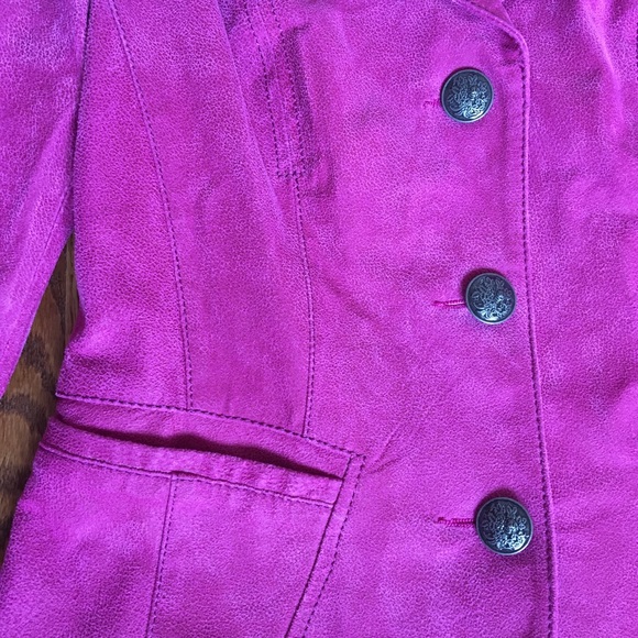 Danier Pink Suede Jacket Size Small - Picture 3 of 4